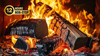 🔥 Cozy Fireplace 4K 12 HOURS Fireplace with Crackling Fire Sounds Crackling Fireplace 4K [upl. by Reisfield]