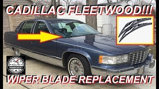 Cadillac Fleetwood Wiper Blade Replacement Installation 9396 Buick RoadMaster Chevy Impala Caprice [upl. by Ecirtnahs]