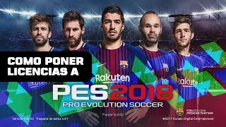 Como poner licencias a PES 2018 PS3 [upl. by Gabriel]