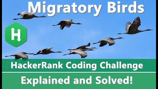 migratory birds hackerrank solution in c  easy solution with code [upl. by Hotze]