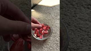 Trying to rehydrate dehydrated strawberries fyp viral 2k strawberry ￼ [upl. by Nalyac]