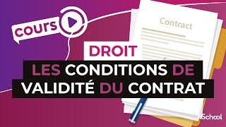 Les conditions de validité du contrat  Droit  digiSchool [upl. by Einreb894]