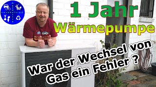 1 Jahr Wärmepumpe  lohnt sich der Wechsel von der Gastherme Alle Zahlen im Vergleich [upl. by Akilam101]