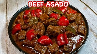 TRY this killer beef recipe  Sauce pa lang ulam na  BEEF ASADO  Pinoy Simple Cooking [upl. by Selbbep]