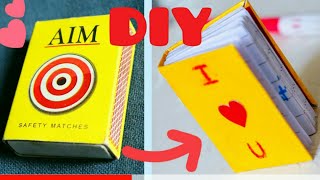 DIY mini notebook for crush  Cute mini book for gift [upl. by Orgell561]