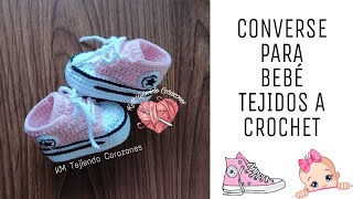 CONVERSE TEJIDO A CROCHET  PASO A PASO  TODAS LAS TALLAS 😍 [upl. by Schalles]