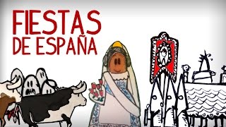 Las fiestas más populares de España cultura española [upl. by Ecirtel536]