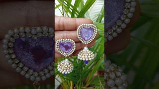 Diy Pearl earrings making at home 🔥♥️shortvideo diyearrings trending viralvideo [upl. by Ursas]