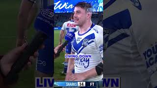 Mahoney reveals why this game was so feisty 👀 NRLBulldogsSharks 9WWOS NRL [upl. by Heilner]