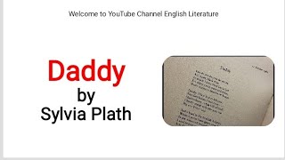 Daddy by Sylvia Plath critical summary and line by line analysis in UrduHindi [upl. by Hewitt542]