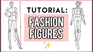 How to draw  Fashion Figures For beginners ✧。°₊·ˈ∗♡∗ [upl. by Cinimmod63]