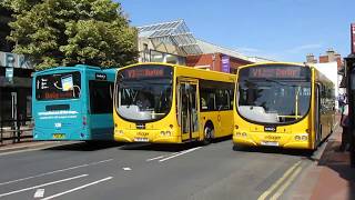 Buses in Burton On Trent August 2017 [upl. by Aicilyt]