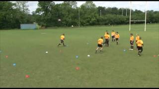 Basic Rugby Drills  Miss pass  Behind [upl. by Loveridge]