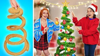 CHRISTMAS DECORATION DIY IDEAS  Funny Pranks Makeup amp Outfit Ideas by 123 GO SCHOOL [upl. by Egiarc523]