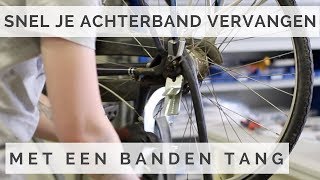 Vorkuitzetter  Fiets achterband vervangen met professionele bandentang [upl. by Damas]