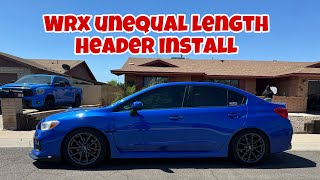 2018 Subaru wrx tomei unequal length header install [upl. by Annoeik]