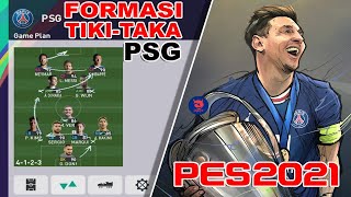 3 FORMASI TIKI TAKA PSG PES2021 MAYAGEKA [upl. by Isdnil321]