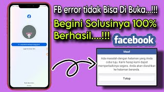 Facebook error tidak Bisa di buka  Begini 4 Cara Mengayasinya 100 Work [upl. by Yeltnerb]