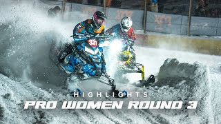 Amsoil Championship Snocross 2022  Pro Women Round 3 Highlights [upl. by Eseilenna]