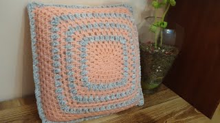 Crochet coussin Granny square crochet pattern Knittingloom [upl. by Bruner]