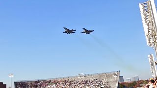 Extreme Low Pass gets F18 Pilots grounded  Georgia Tech vs Wake Forrest 2009 Flyover [upl. by Ardaid567]