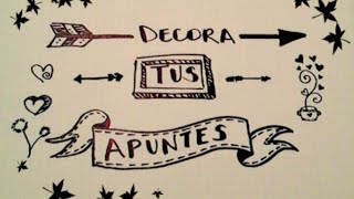 IDEAS PARA DECORAR TUS APUNTES ✎ TITULOS BONITOS ♥ [upl. by Gnolb437]