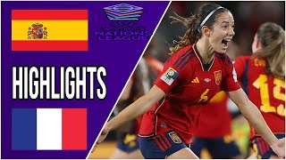 Spain vs France women’s UEFA nations league Final  Highlights resumen [upl. by Ashlee806]