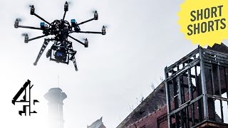 Burnt Out Cathedral of Beermaking Bass Maltings Sleaford  Drones in Forbidden Zones [upl. by Remington]