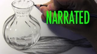 How to Draw Glass Narrated StepbyStep [upl. by Elohcim]