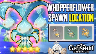 HOW TO FIND WHOPPERFLOWER NECTAR LOCATIONS GENSHIN IMPACT SPAWN TRICK amp TIPS [upl. by Aynna]