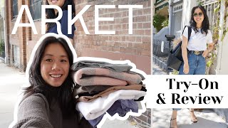 ARKET CLOTHING REVIEW amp TRYON  AW Wardrobe Staples 2022  Mini Sale Haul  Petite Friendly [upl. by Kciv]