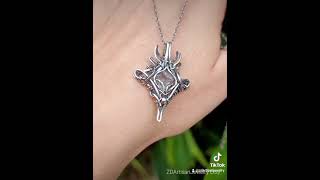 🌟✨️💫AraxisHerkimer diamond sterling silver fantasy talisman pendant necklace zdartisanjewelry IG [upl. by Morra857]