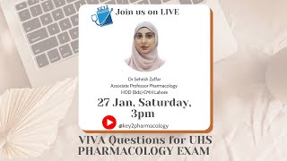 Prof Pharmacology Important Viva Questions for UHS Students  Pharmacology exam  MBBS BDS DPharm [upl. by Nesline]