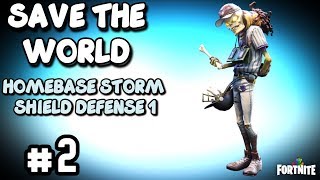 Save the World Fortnite  HOMEBASE STORM SHIELD DEFENSE 1 Walkthrough and Rewards  Part 2 Stonewood [upl. by Jarv]