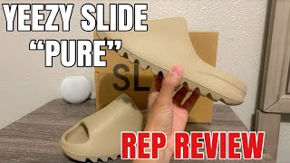 YEEZY SLIDE PURE REPS REVIEW [upl. by Chap260]