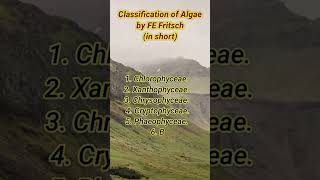 Classification of algae by FE FritschNEET BSc Botanyalgaeclassification [upl. by Ardnohs301]