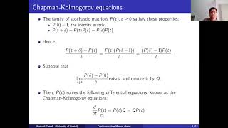 Lecture 4 Continuous time Markov chains [upl. by Terence232]