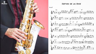 Historia de un Amor easy solo for saxophone [upl. by Yrol]