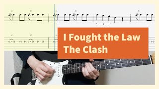 The Clash  I Fought the Law Guitar Cover With Tab [upl. by Ward]