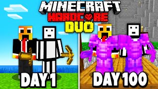 We Survived 100 Days In Hardcore Minecraft  Duo Minecraft Hardcore 100 Days [upl. by Ambler817]