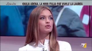 Miss Italia  Giulia Arena ospite di Myrta Merlino a Laria che tira [upl. by Assiruam19]