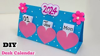 How to make New Year 2024 Desk Calendar  DIY Calendar  Handmade Desk Calendar  Paper Calendar diy [upl. by Eiramaliehs976]