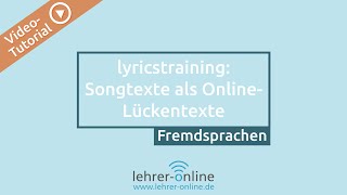 lyricstraining Songtexte als OnlineLückentexte mit Spaßfaktor [upl. by Mellicent]