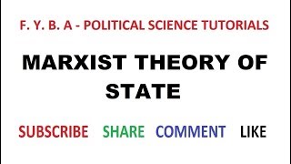 Marxist Theory of State  VI [upl. by Nuawd]