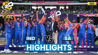 India Vs South Africa Highlights India Become Champions Of T20 World Cup 2024 Beat SA By 7 Runs [upl. by Jacobine]