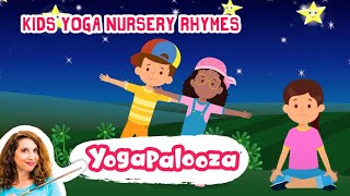 Kids Yoga Nursery Rhymes Fun kids yoga with Twinkle Little Star The Itsy Bitsy Spider and more [upl. by Elrak]