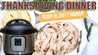 Instant Pot Thanksgiving Turkey Gravy Mashed Potatoes and Green Beans all Made in Instant Pot [upl. by Gnouv]