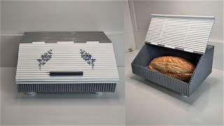 DIY  WASTE PAPER CRAFTS  MAKE a BREADBOX [upl. by Eilloh]