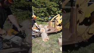 Ported Stihl 661 Awesome firewood saw [upl. by Eizzil944]