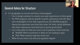 Personal Statement Writing Workshop for MAMSPhD Applications [upl. by Barthol]